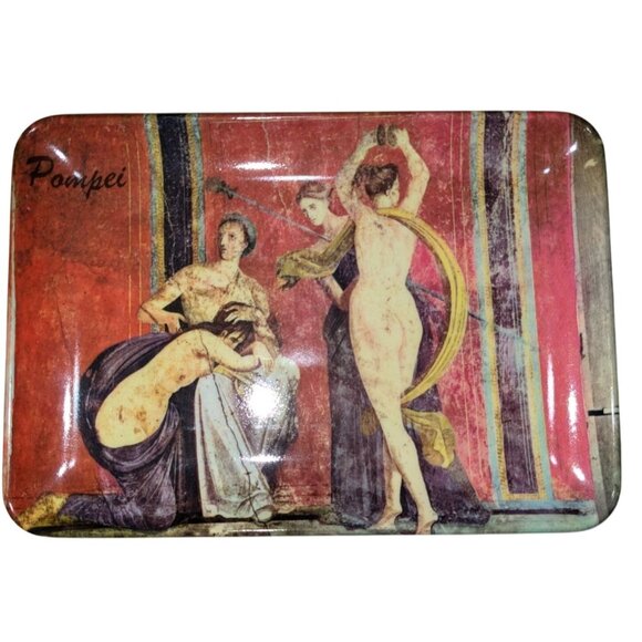 Set Of 4 Pagnossin Italy Michelangelo Sistine Chapel Themed Melamine Small Dishe - Picture 3 of 9